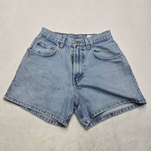 Lucky Brand Vintage High Rise Denim Shorts Light Wash Blue Women 8 28 USA Y2K